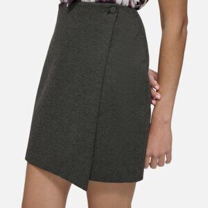 NWT Calvin Klein Single Button Mini Pencil Wrap Skirt